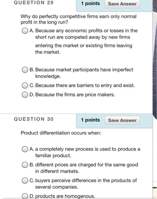 Solved QUESTION 29 1 points Save Answer Why do perfectly | Chegg.com
