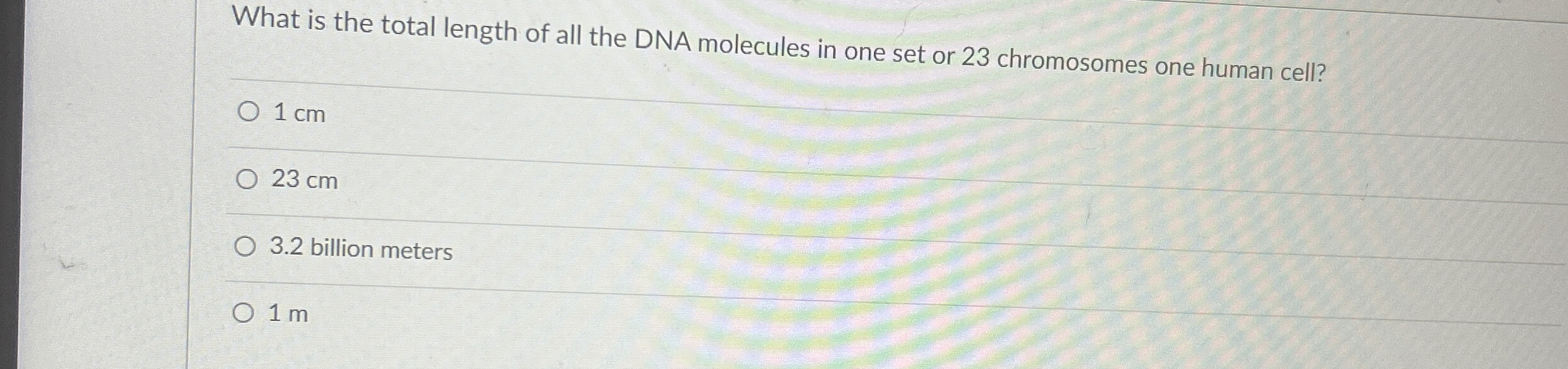 Solved What is the total length of all the DNA molecules in | Chegg.com