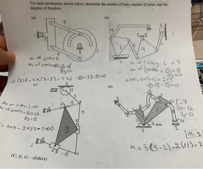 Solved For each mechanism shown below, determine the number | Chegg.com
