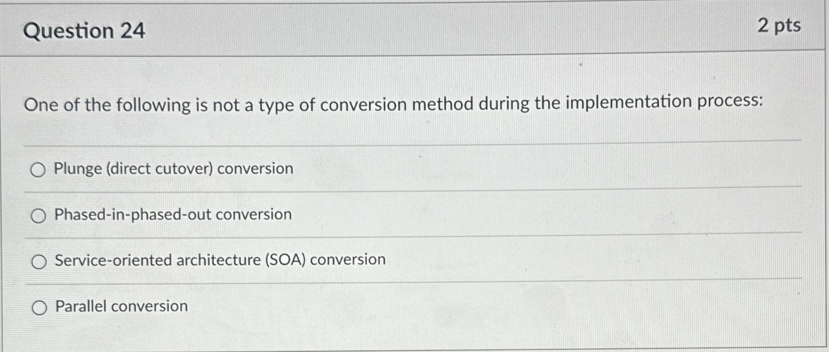 Solved Question 242 ﻿ptsOne of the following is not a type | Chegg.com