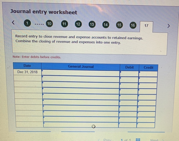 Solved Journal Entry Worksheet Record Entry To Close Revenue | Chegg.com