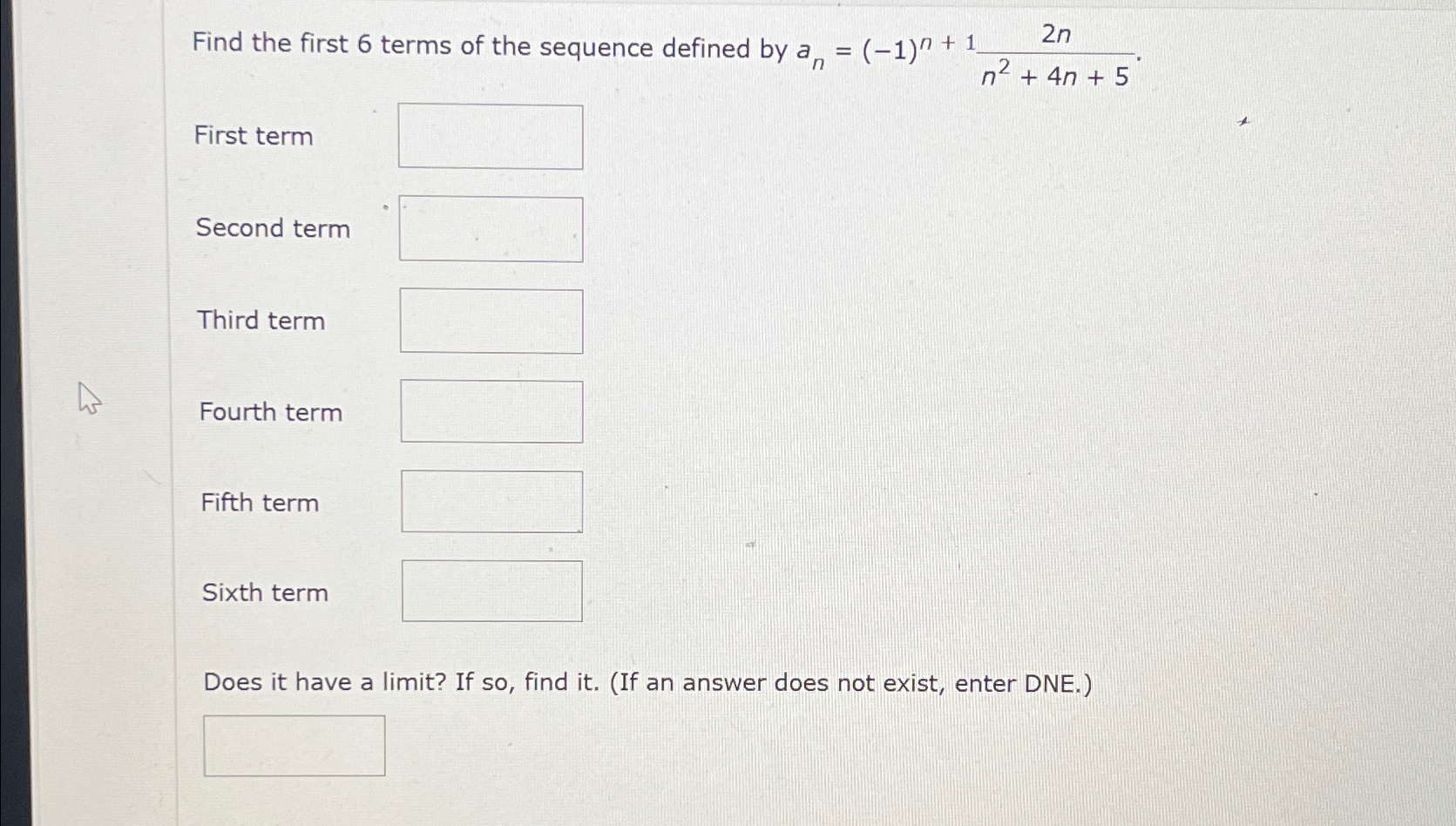 Solved Find The First 6 ﻿terms Of The Sequence Defined By 4222