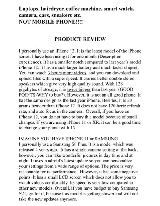 Solved any product review that you are personaly using it as