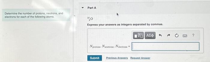 Solved Specify The Of Protons And Electrons In Each Of The Chegg Com