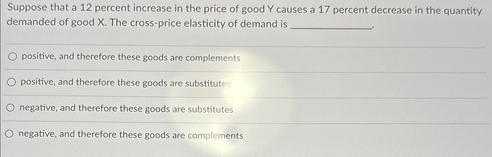 Solved Suppose that a 12 ﻿percent increase in the price of | Chegg.com