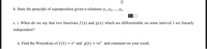 Solved B. State The Principle Of Superposition Given N | Chegg.com