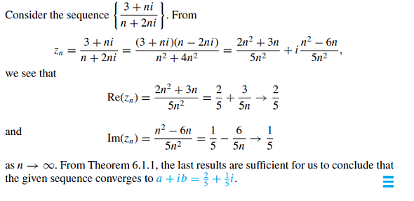 convergent sequence definition and example