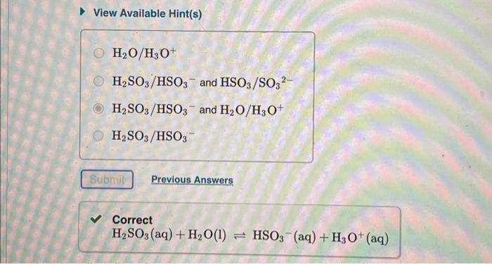 Solved What Are The Conjugate Acid-base Pairs In The | Chegg.com