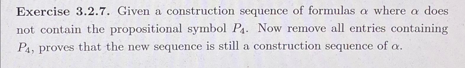 Solved Exercise 3.2.7. ﻿Given a construction sequence of | Chegg.com