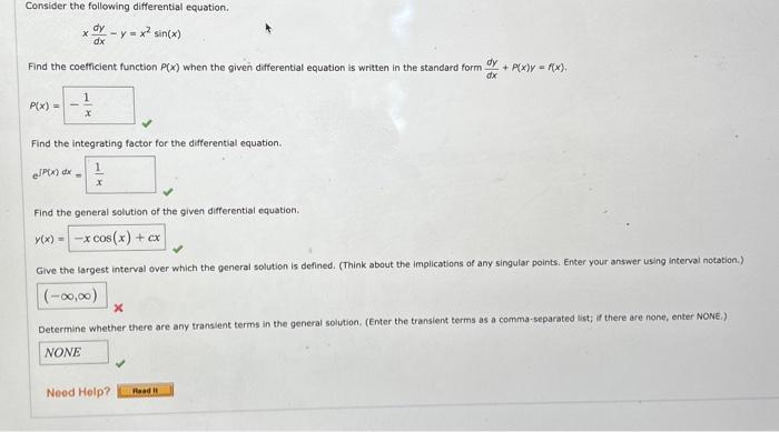 Solved Consider the following differential equation. | Chegg.com