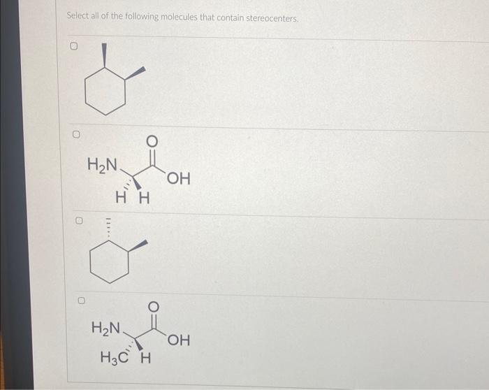 Solved Select all of the following molecules that contain | Chegg.com