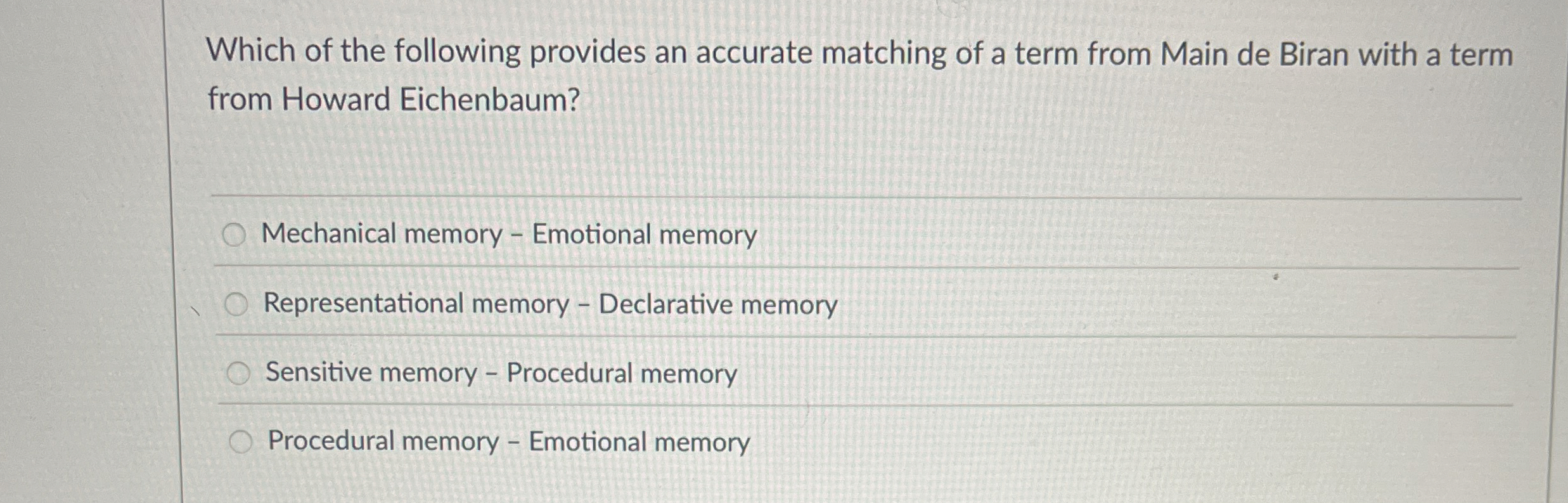 Solved Which of the following provides an accurate matching | Chegg.com