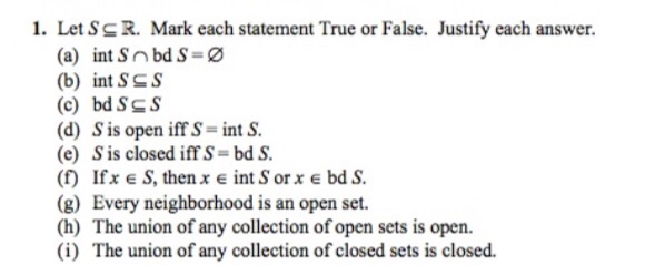 Solved 1 Let Ssr Mark Each Statement True Or False Just Chegg Com