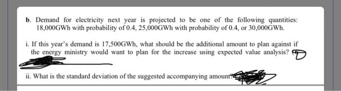 Solved B. Demand For Electricity Next Year Is Projected To | Chegg.com