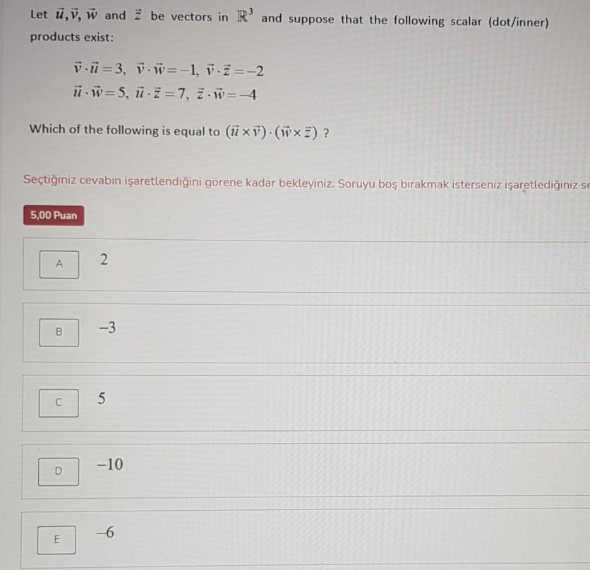 Solved Let U V W And 3 Be Vectors In R And Suppose That Chegg Com