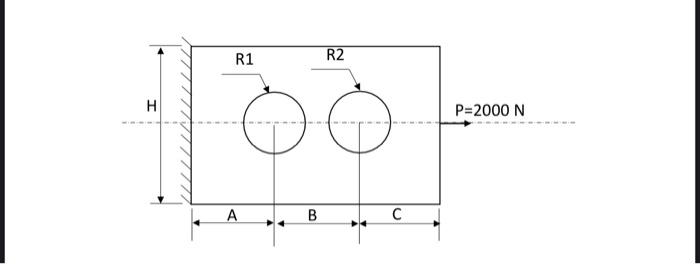 Solved A rectangular plate with holes under plane stress, | Chegg.com