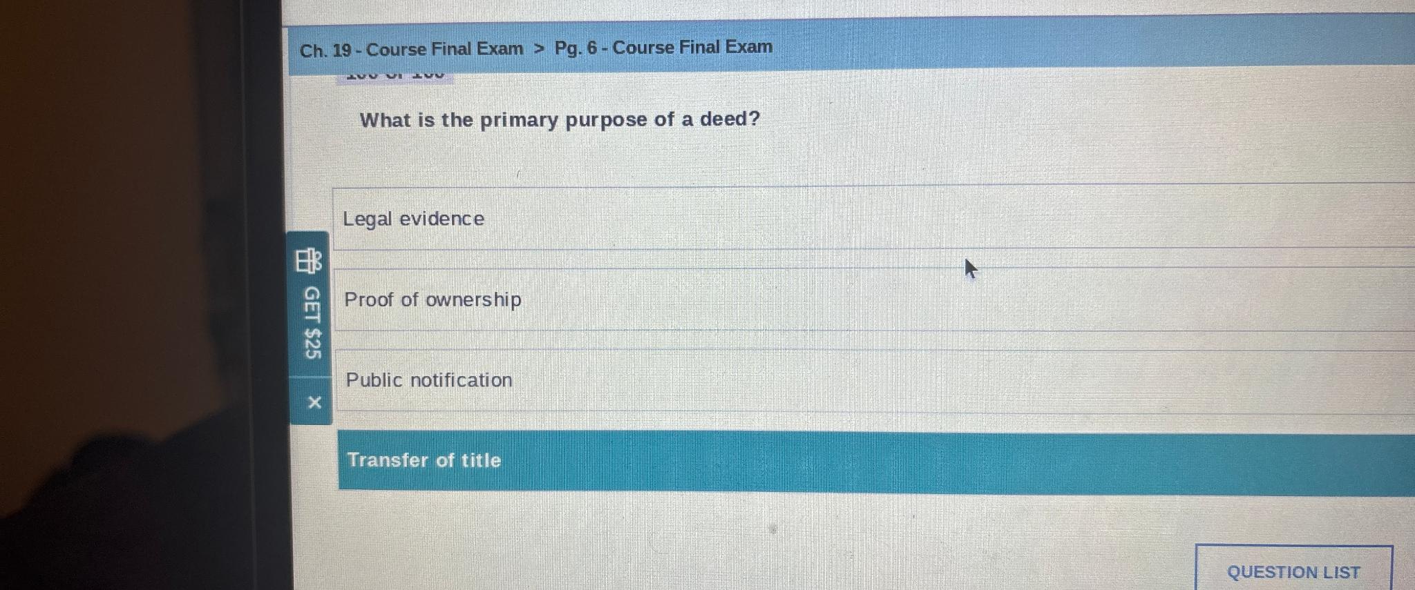 Solved Ch. 19 ﻿Course Final Exam > ﻿Pg. 6 ﻿Course Final