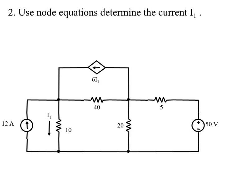Solved 1. Use node equations determine the current I. un 30 | Chegg.com