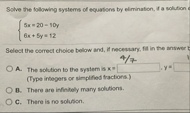 Solved Solve the following systems of equations by | Chegg.com