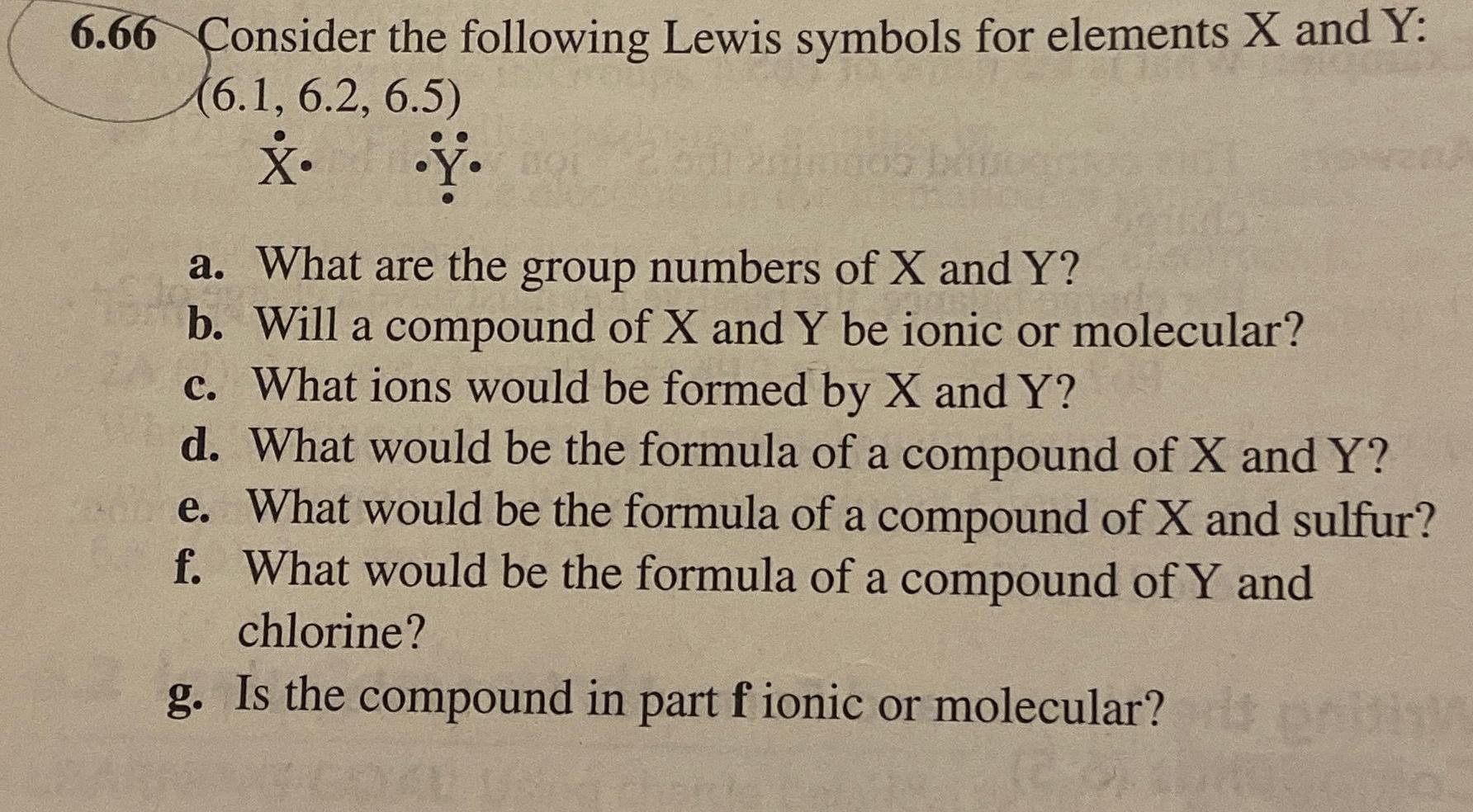 Solved 6.66 ﻿Consider the following Lewis symbols for