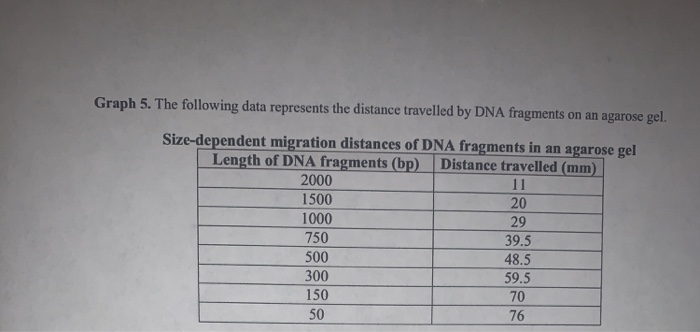 Graph 5. The following data represents the distance | Chegg.com