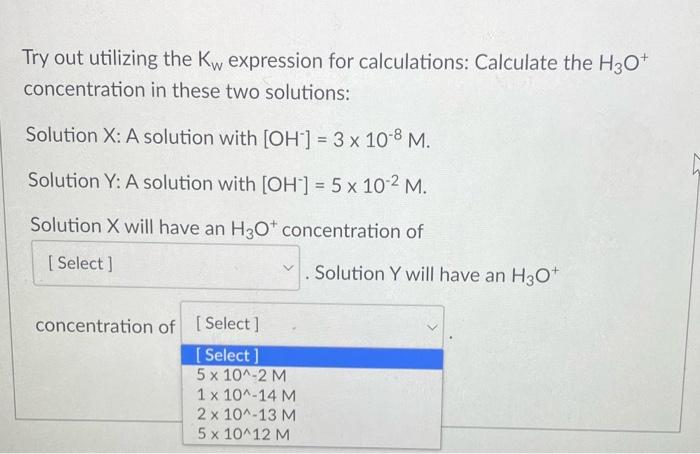 Solved Try out utilizing the Ky expression for calculations: | Chegg.com