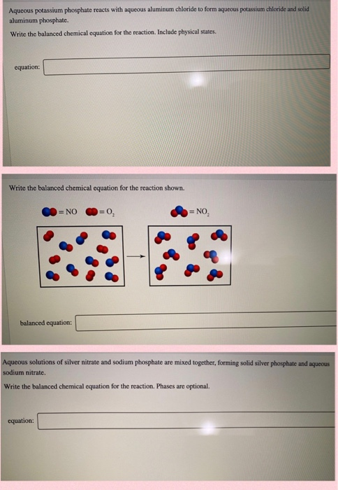 Solved Aqueous Potassium Phosphate Reacts With Aqueous