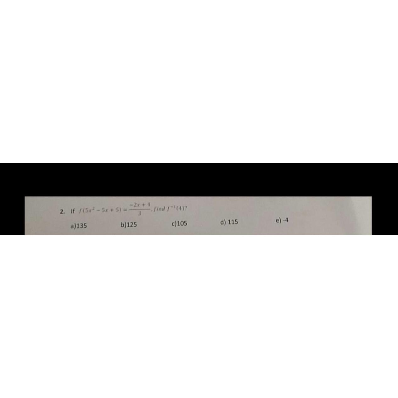 Solved if f 5x2 5x 5 2x 43 find f 1 4 chegg