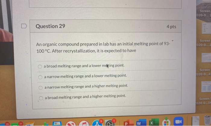 Solved Screen 020-0....2 Question 29 4 pts Screen 020-0....2 | Chegg.com