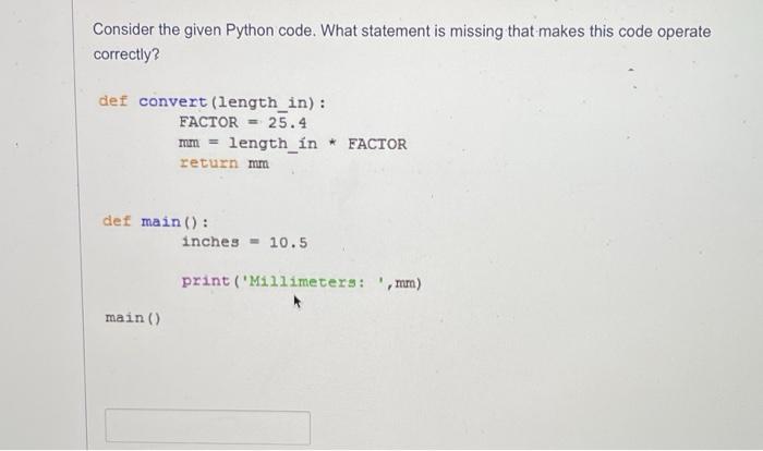 Solved D Question 5 Consider the given Python code segment. | Chegg.com