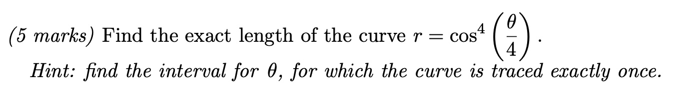 Solved (5 ﻿marks) ﻿Find the exact length of the curve | Chegg.com