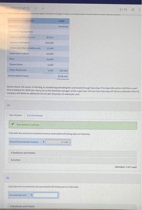 Solved Calculate The Incremental Cost Associated With Being Chegg Com   Image