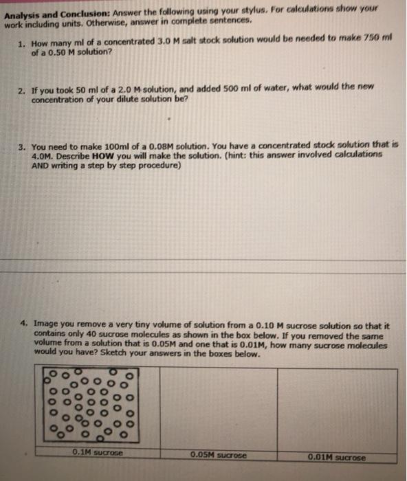 Solved Analysis and Conclusion: Answer the following using | Chegg.com