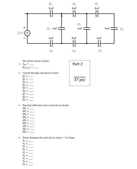 Solved 24 V 11 The whole circuit (10 pts)