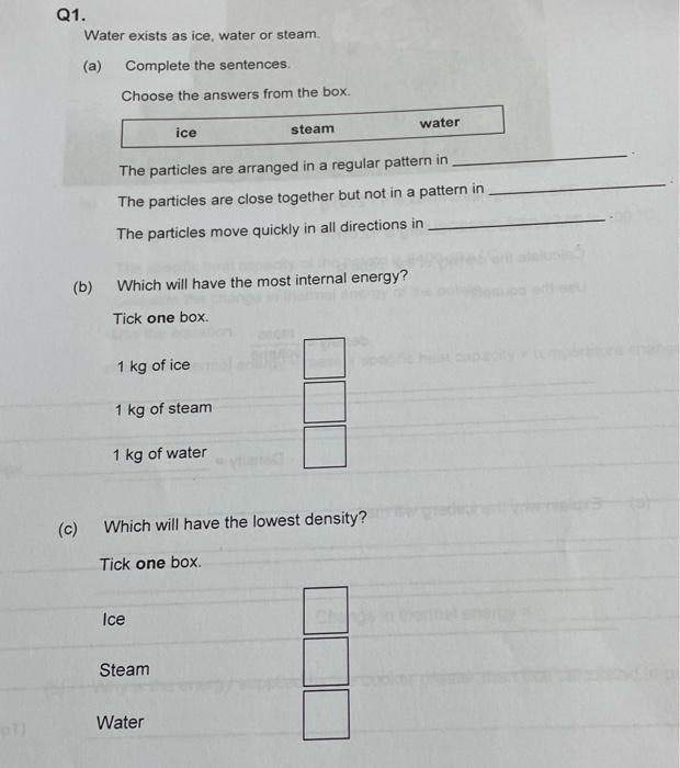 Solved (a) Complete The Sentences. Choose The Answers From | Chegg.com