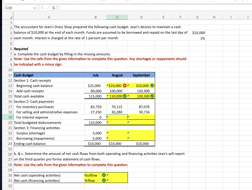 Complete Incomplete Excel Solved Hi,I have provided two pictures: one is my incomplete | Chegg.com