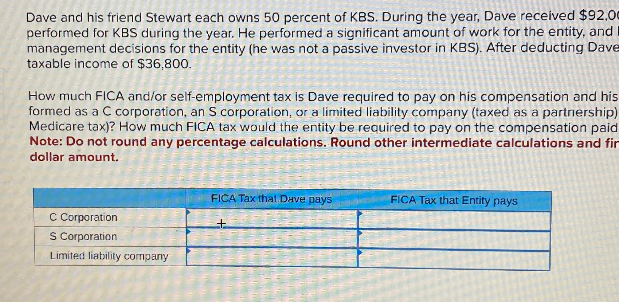 Dave and his friend Stewart each owns 50 percent of