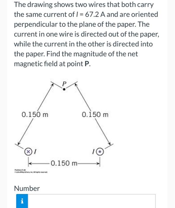 Solved The drawing shows two wires that both carry the same