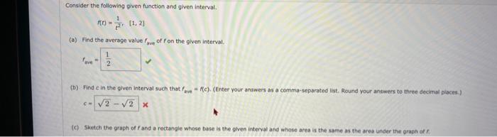 Solved Consider the following given function and given | Chegg.com