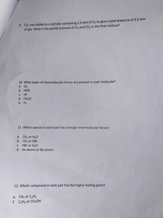 Solved Homework Week 6 1 How Do Gaseous Liquid And Solid Chegg