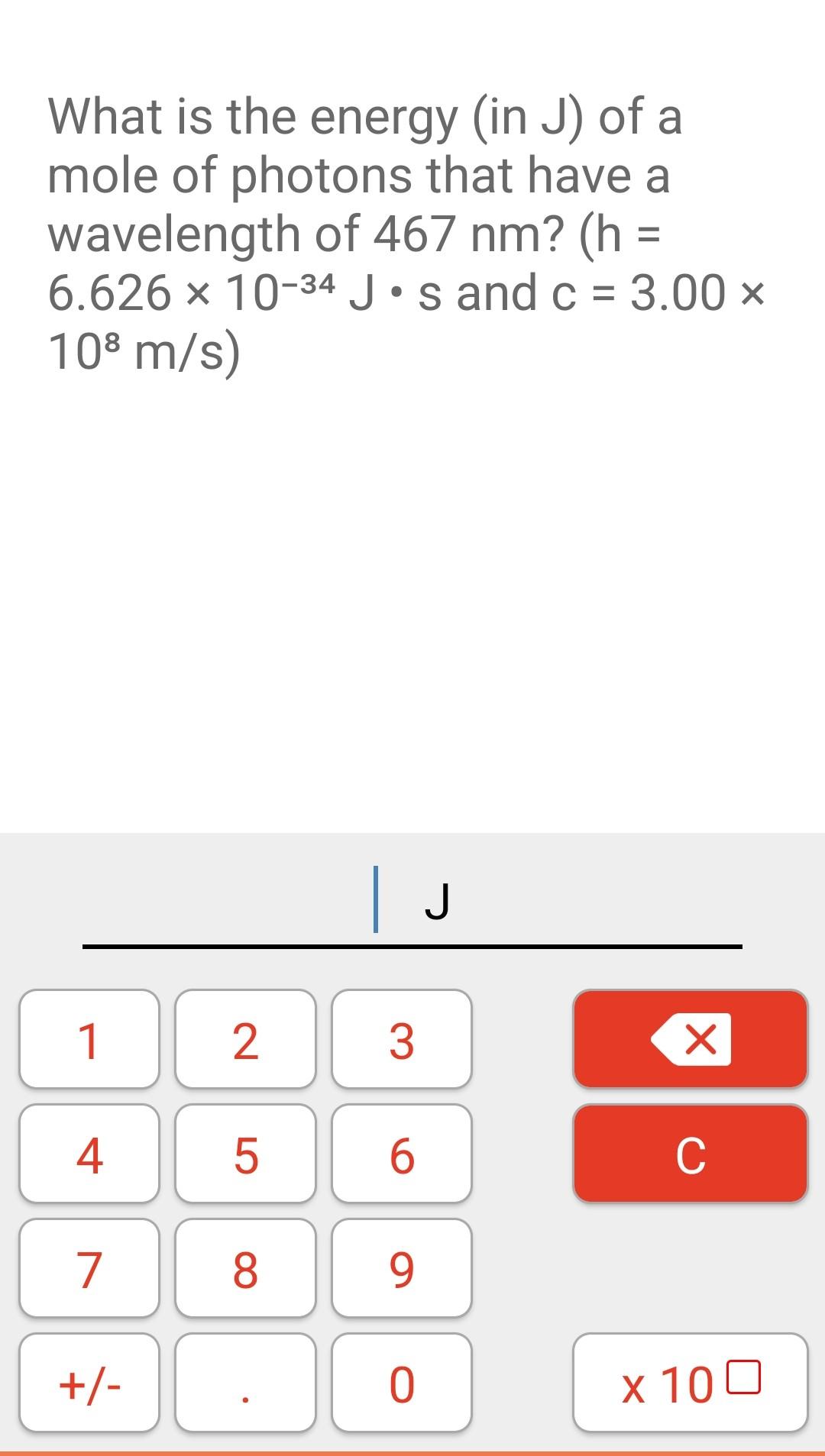 Solved What is the energy (in J ) of a mole of photons that | Chegg.com