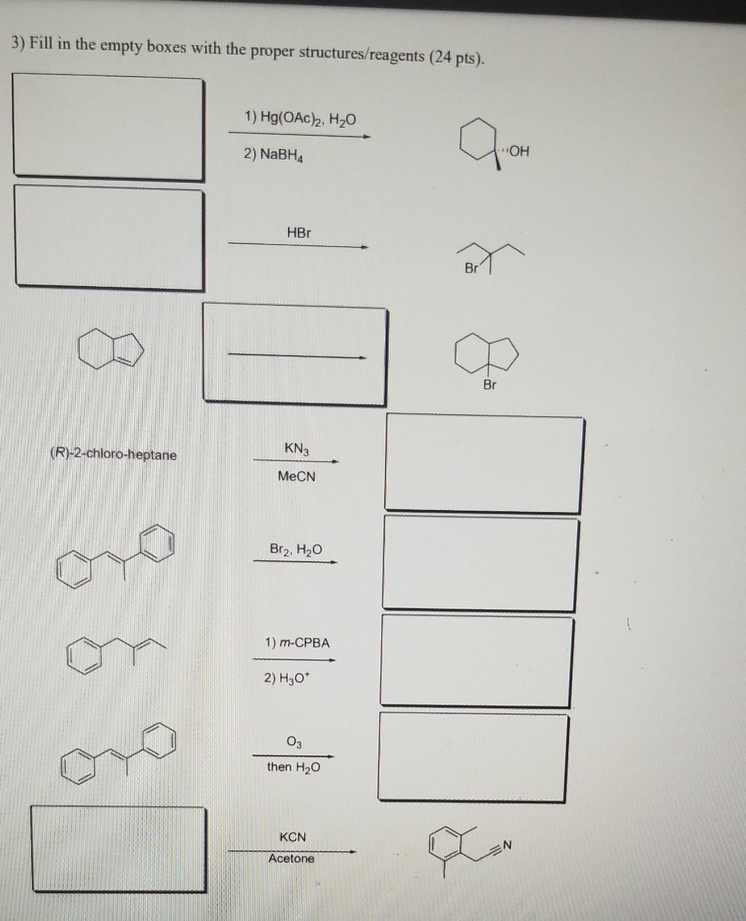Solved 3) Fill in the empty boxes with the proper | Chegg.com
