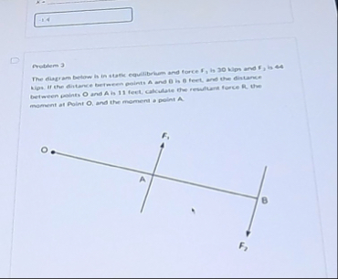 Solved Problem 3The diagram below is in static equilibrium | Chegg.com