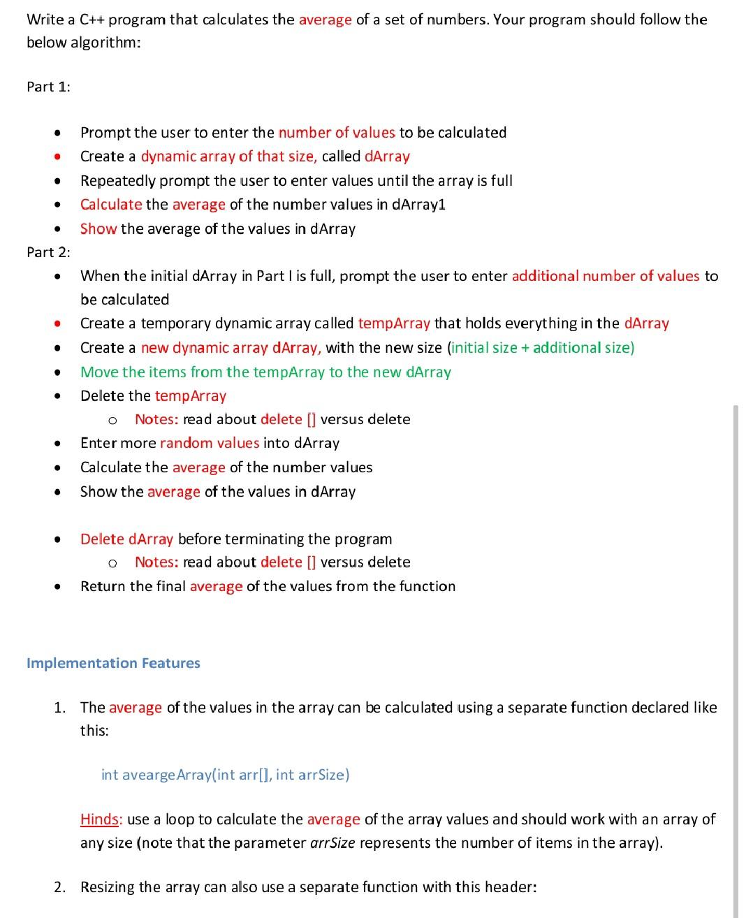 Solved i want help with part 1 and 2 please provide complete | Chegg.com