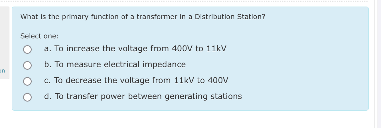 Solved What is the primary function of a transformer in a | Chegg.com