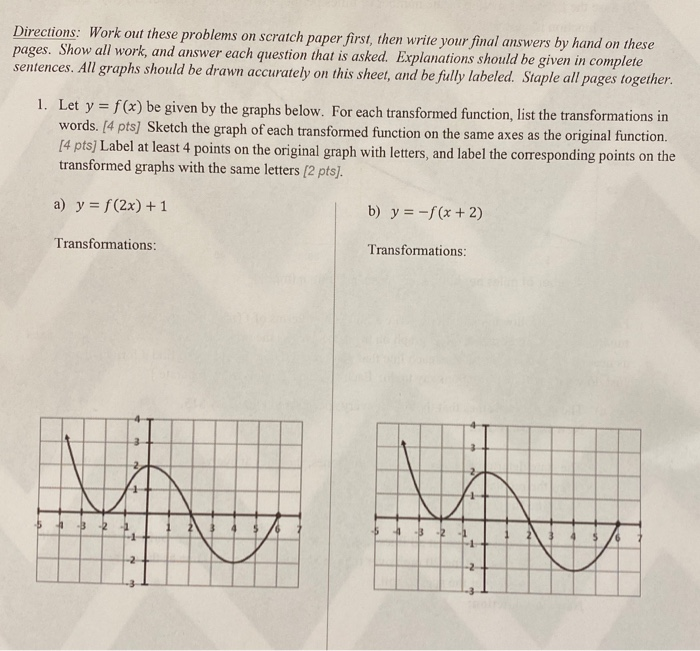 Solved Directions: Work out these problems on scratch paper | Chegg.com