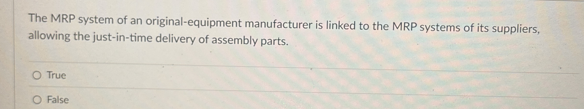 Solved The MRP system of an original-equipment manufacturer | Chegg.com
