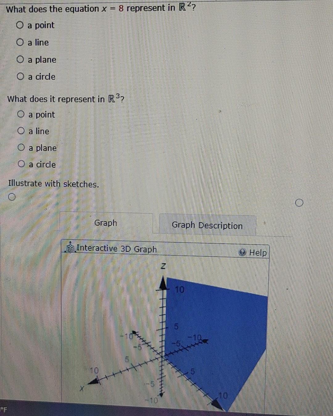 Solved What does the equation x=8 represent in R2 ? a point | Chegg.com