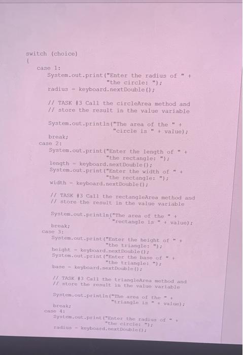 Solved Chapter 5 Lab Methods Lab Objectives • Be able to | Chegg.com