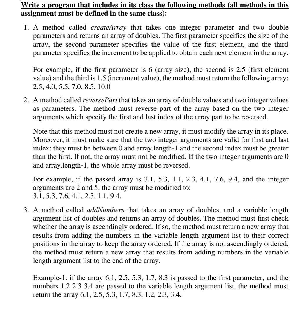 Solved Write a program that includes in its class the | Chegg.com